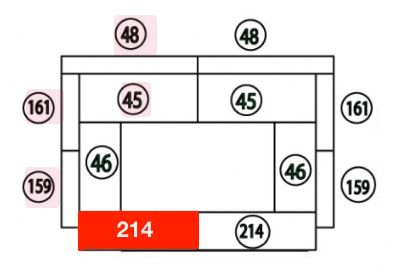 Haas-Sohn Grado 252.17 cegła podłogowa z lewej strony z przodu