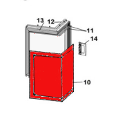 Austroflamm KE 38x38x57 glas