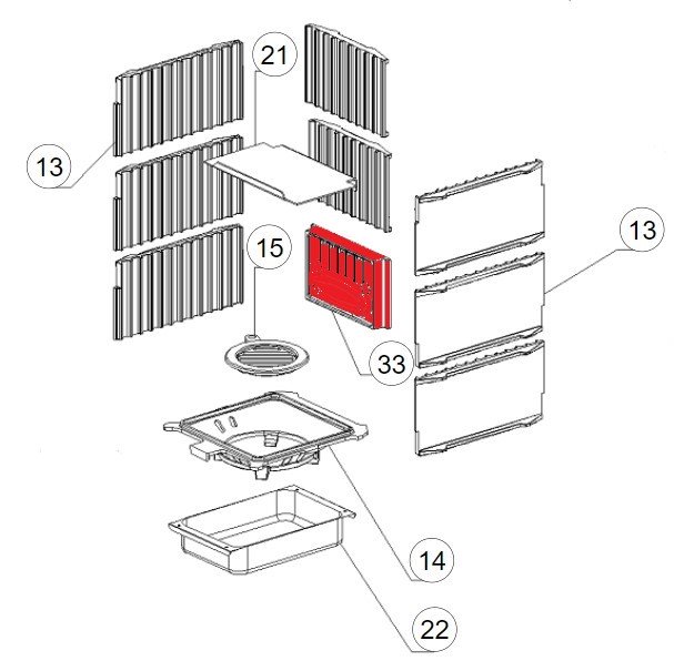 La Nordica Gemma Rückwandplatte unten A Feuerraumstein La Nordica Gemma Rückwandplatte unten A Feuerraumstein