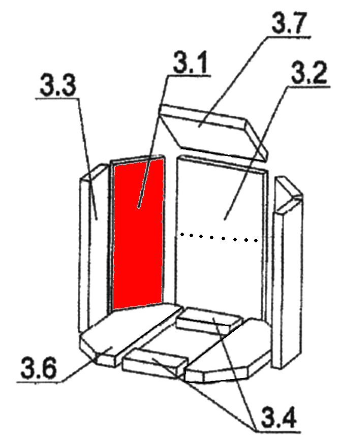 Oranier Kiruna 8 Zijsteen links achteraan C Oranier Kiruna 8 Zijsteen links achteraan C