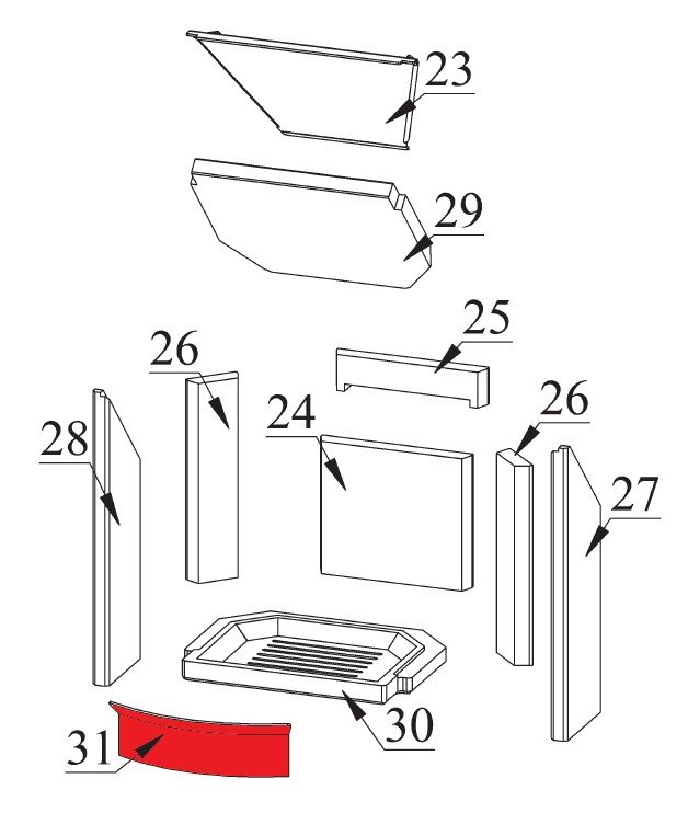 Fireplace Kobe Holzfang Fireplace Kobe Holzfang