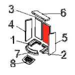 Austroflamm Koko Xtra Achterste muur steen rechts Austroflamm Koko Xtra Achterste muur steen rechts