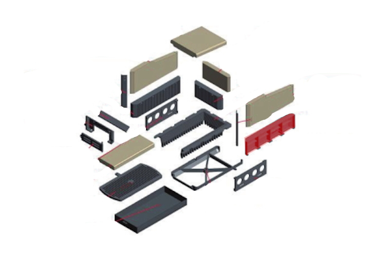 Schmid Format 12 sideplade højre nede Schmid Format 12 sideplade højre nede