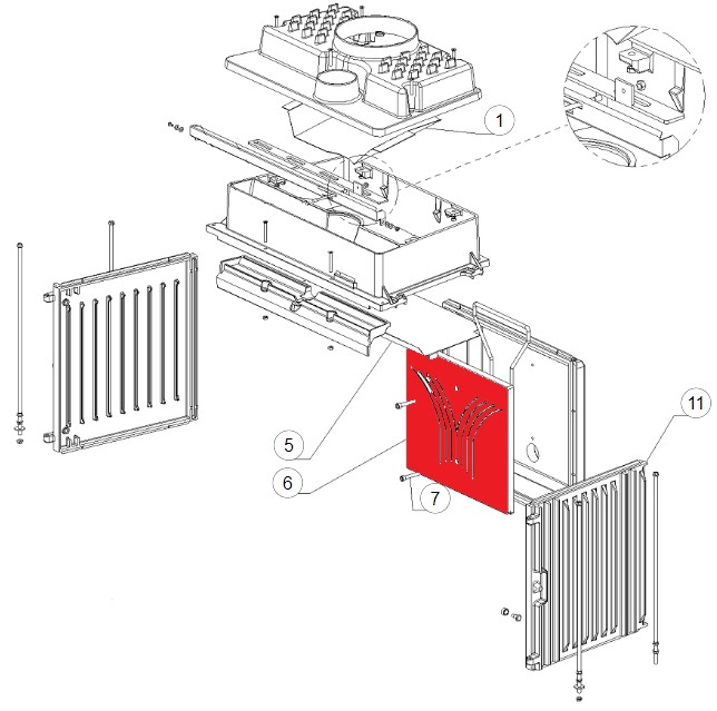 La Nordica Focolare 70 Piano bagplade A