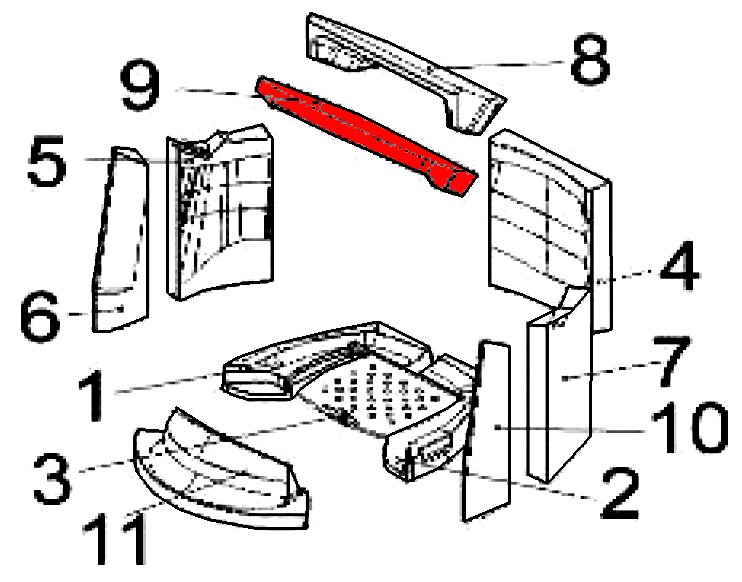 Austroflamm Vogue vlamplaat onder