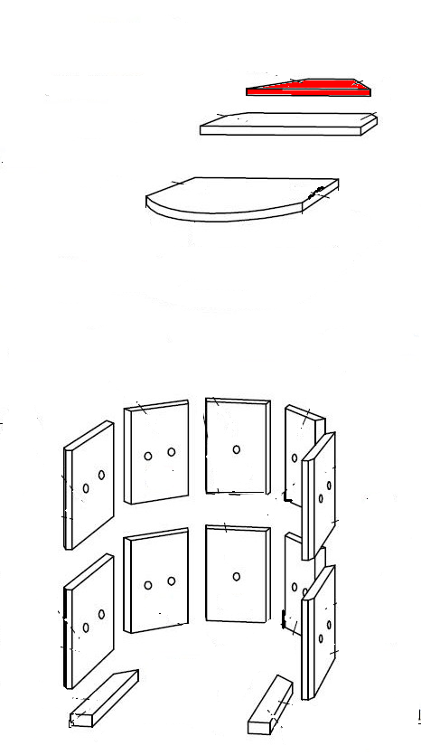 Fireplace Lyon moduł zmiany kierunku ciągu na górze
