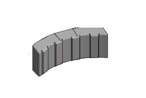 Cera Solitherm Seitenstein links oben Schamottestein Cera Solitherm Seitenstein links oben Schamottestein