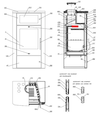 Olsberg Lundby Zugumlenkung vorne Explosionszeichnung Olsberg Lundby Zugumlenkung vorne Explosionszeichnung