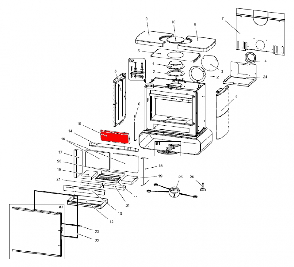Haas-Sohn Kensington easy 347.15 røgvenderplade oven