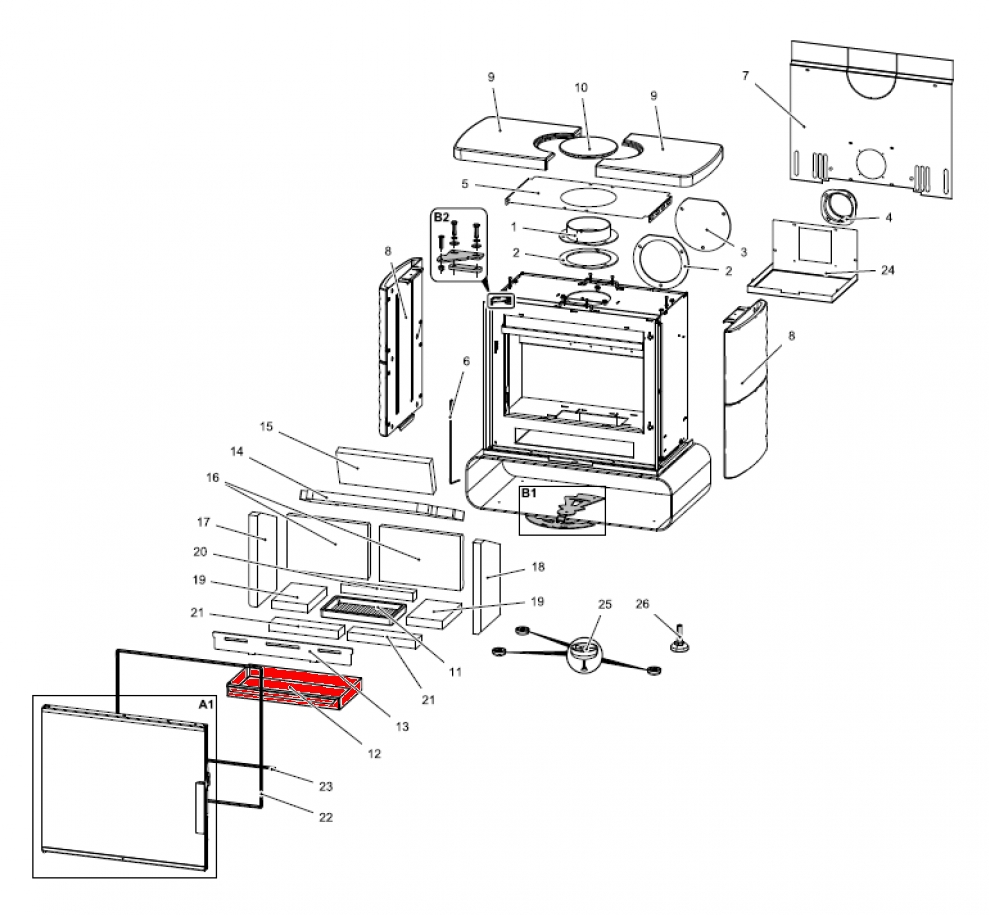 Haas+Sohn Fulham easy 347.15 Aschekasten Haas+Sohn Fulham easy 347.15 Aschekasten