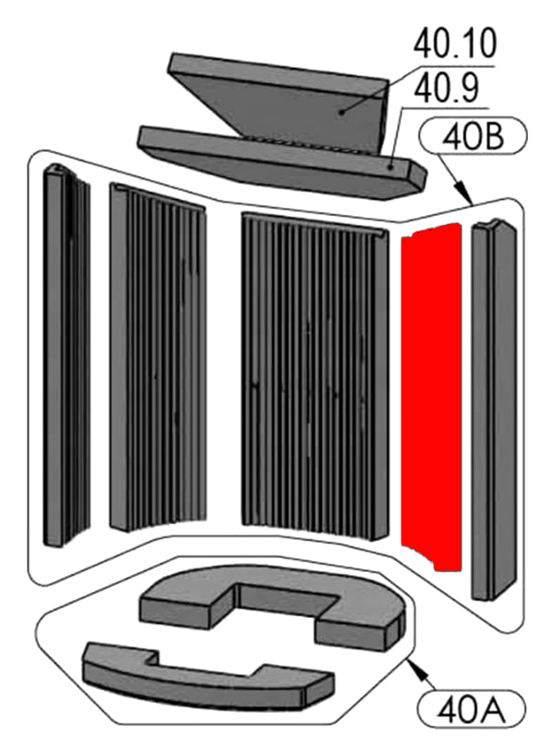 Oranier Polar 4 Seitenstein rechts hinten C Ersatzstein