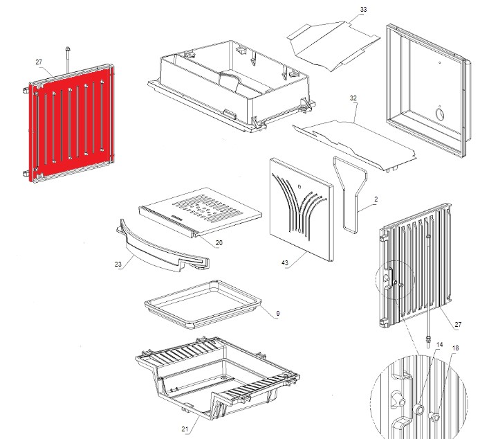 La Nordica Focolare 70 Tondo Seitenplatte links D La Nordica Focolare 70 Tondo Seitenplatte links D
