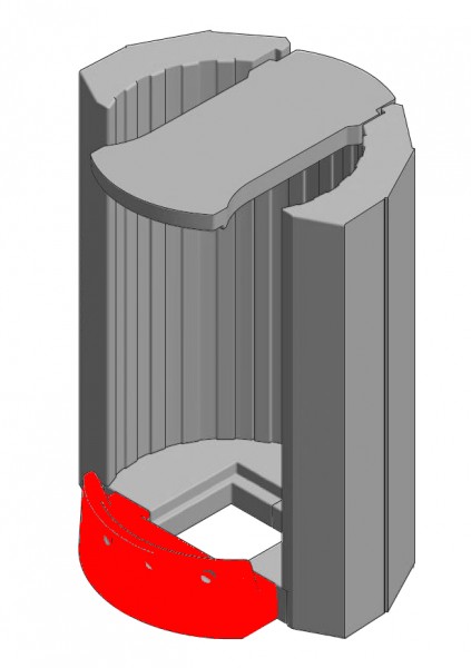 Cera Rondotherm XL cegła podłogowa z przodu Cera Rondotherm XL cegła podłogowa z przodu