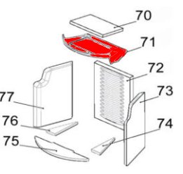 Austroflamm GE1 deflettore di tiraggio in basso