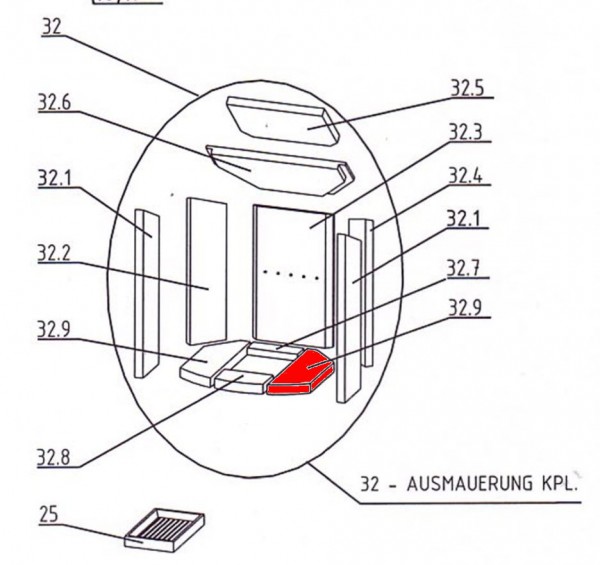 Justus Kaskade 8 Bodenstein rechts B Vermiculitestein Justus Kaskade 8 Bodenstein rechts B Vermiculitestein