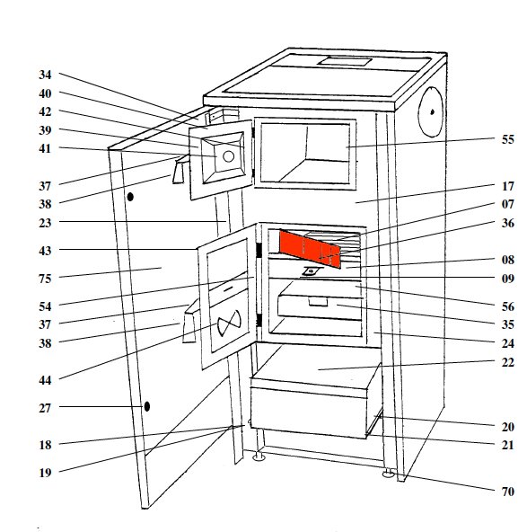 Wamsler K144 Roosterdeur Wamsler K144 Roosterdeur