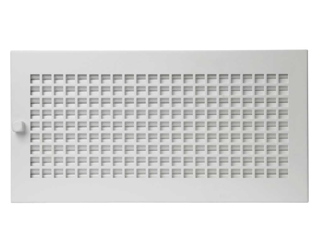 Warmluftgitter 45 x 23 cm mit Designblende weiß SMWG4523d1ww.2