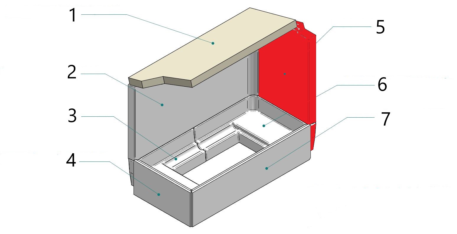 Contura i40 Zijsteen rechts A Contura i40 Zijsteen rechts A