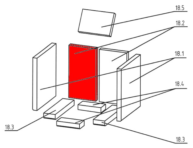 Justus Falun pierre de plaque arrière gauche Justus Falun pierre de plaque arrière gauche