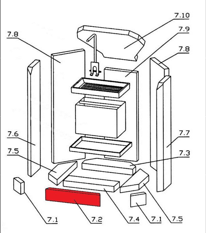 Oranier KE 706 Prisma Vorderstein mittig Vermiculite Oranier KE 706 Prisma Vorderstein mittig Vermiculite
