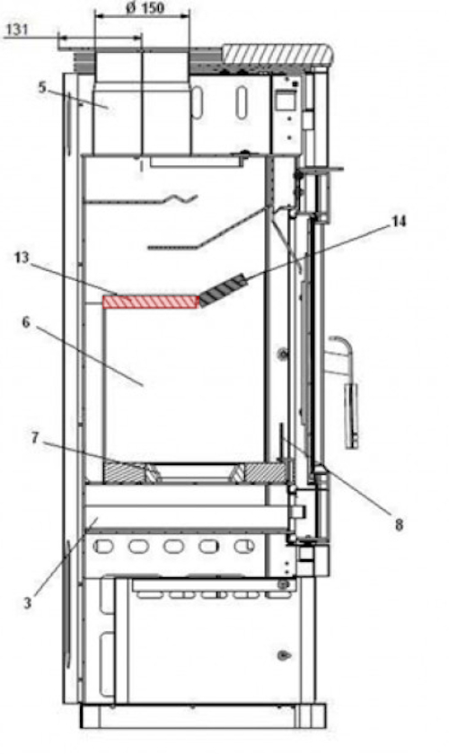 Haas-Sohn Montegrotto 305.15 deflettore di tiraggio posteriore