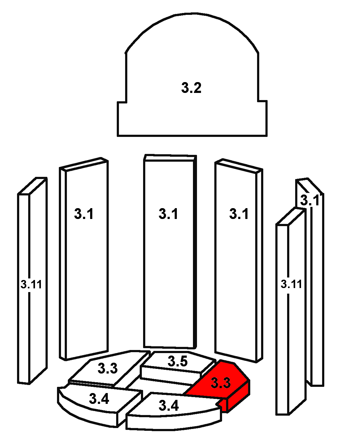 Oranier Troll Bodemsteen rechts B Oranier Troll Bodemsteen rechts B