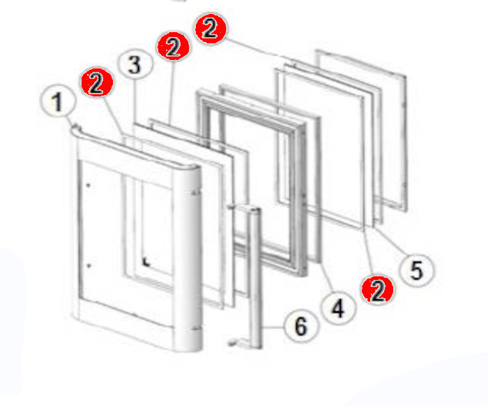 Austroflamm Ivy 2.0 joint d’étanchéité vitre kit Austroflamm Ivy 2.0 joint d’étanchéité vitre kit