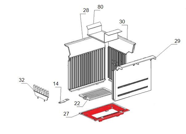 La Nordica Rosetta vuurbak A La Nordica Rosetta vuurbak A