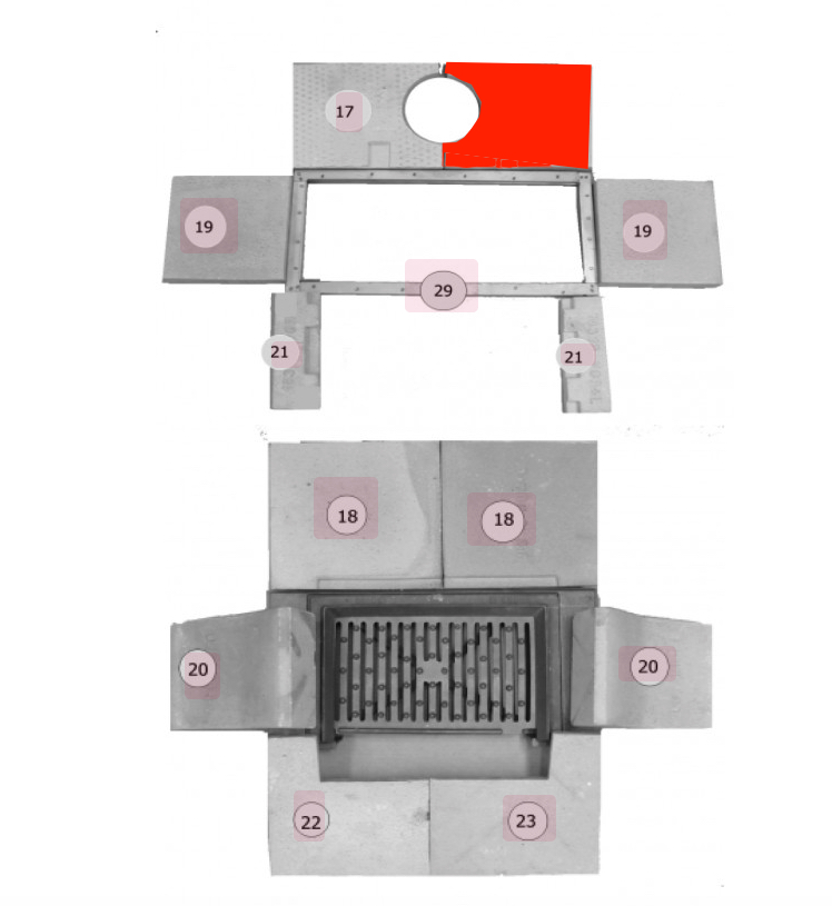 Haas+Sohn Carina 191.12 Abschirmung hinten rechts Feuerraumstein Haas+Sohn Carina 191.12 Abschirmung hinten rechts Feuerraumstein