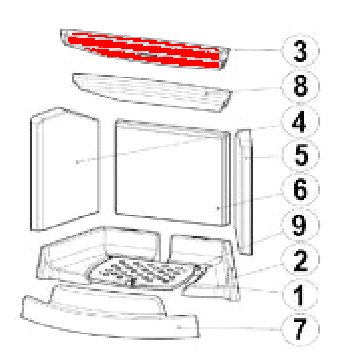 Austroflamm Fynn vlamplaat