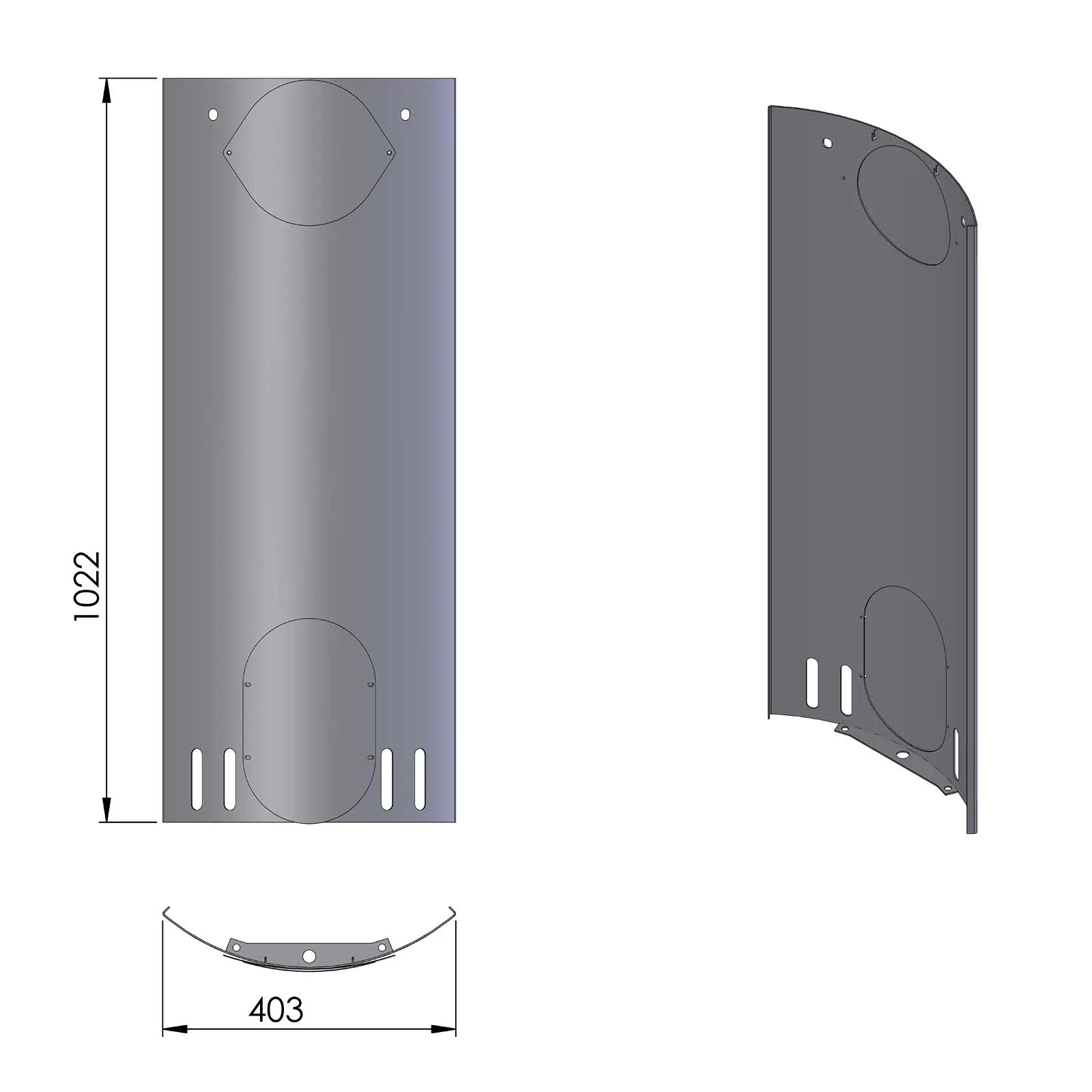 Termatech TT20 Seitenverkleidung hinten Stahl schwarz Termatech TT20 Seitenverkleidung hinten Stahl schwarz