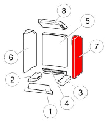 Austroflamm Moby pietra laterale a destra