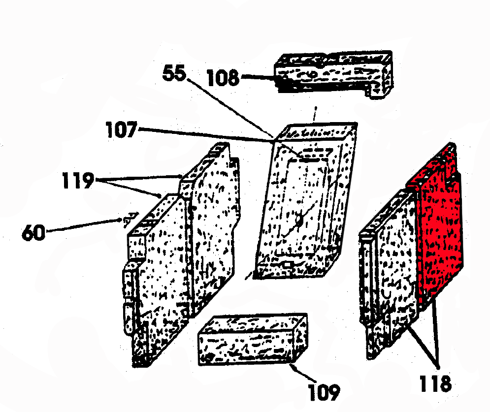 Wamsler K132 Seitenstein rechts hinten Wamsler K132 Seitenstein rechts hinten
