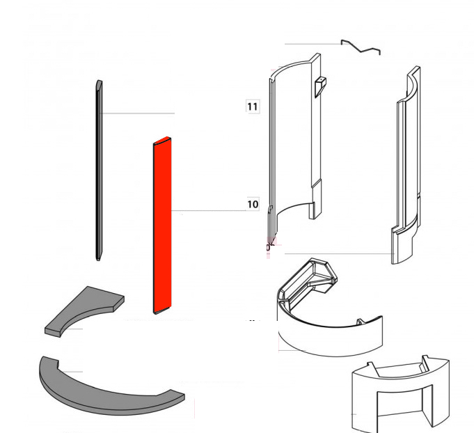 Haas-Sohn Askja 235.17 rivestimento laterale a destra Haas-Sohn Askja 235.17 rivestimento laterale a destra