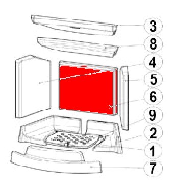 Austroflamm Fynn Xtra pietra posteriore Austroflamm Fynn Xtra pietra posteriore