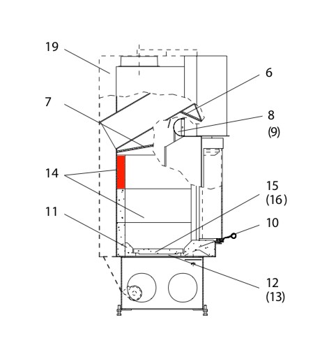 Wodtke HK 03 Rückwandstein oben Explosionszeichnung Wodtke HK 03 Rückwandstein oben Explosionszeichnung