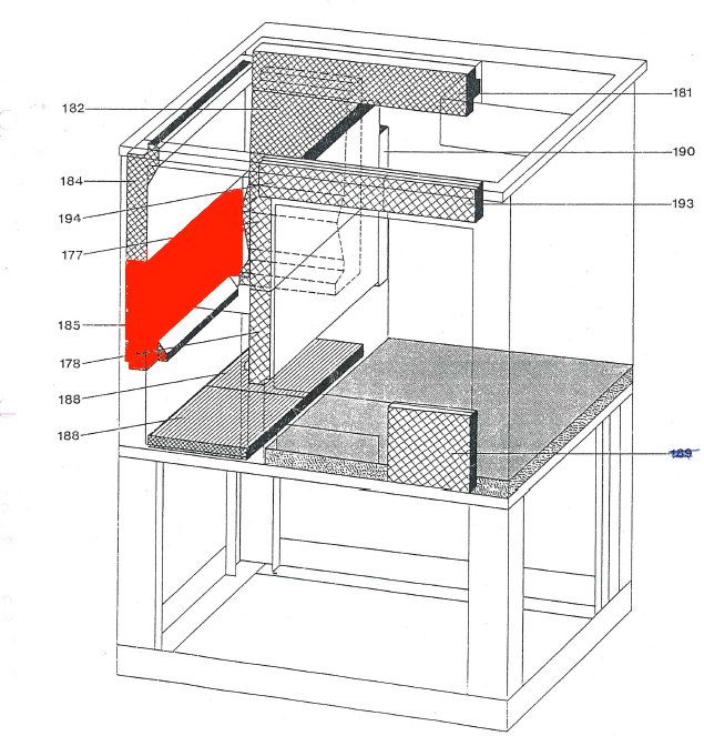Wamsler tipo 110 K61 pietra laterale a sinistra in basso B Wamsler tipo 110 K61 pietra laterale a sinistra in basso B