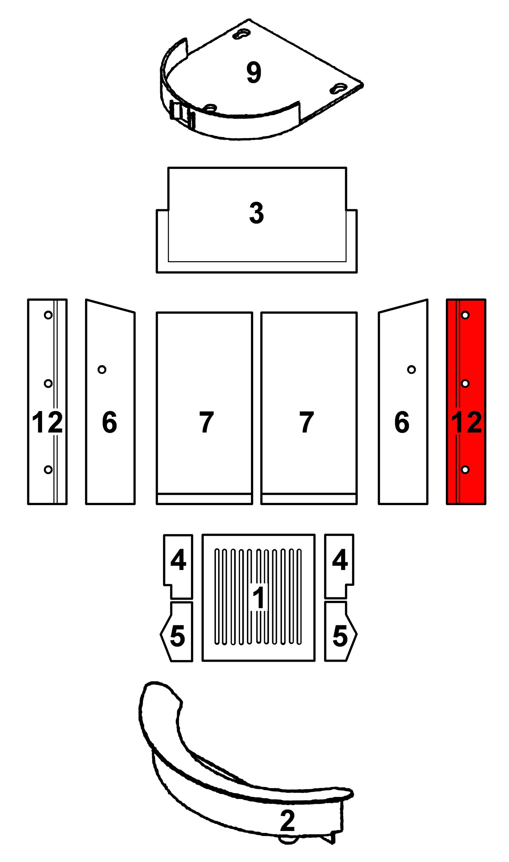 Justus Polarfeuer R1 plaque latérale droit avant A Justus Polarfeuer R1 plaque latérale droit avant A