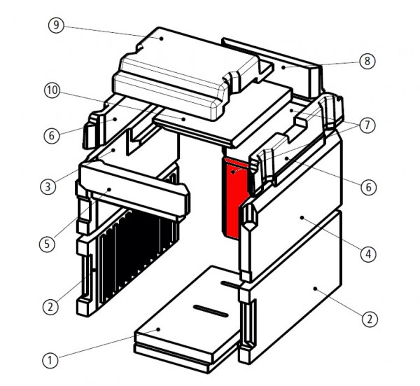 Leda Rubin K18 pietra posteriore in alto
