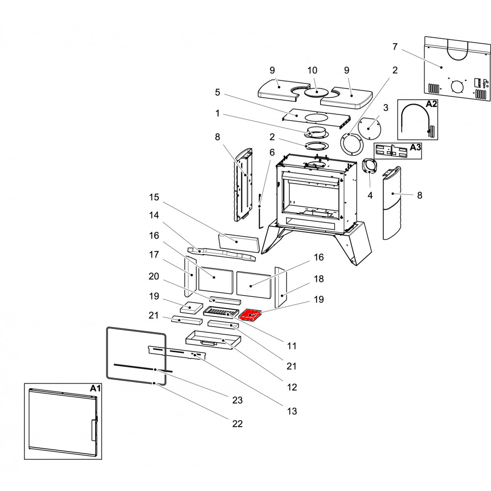 Haas-Sohn London II easy 347.15 Bodemsteen rechts Haas-Sohn London II easy 347.15 Bodemsteen rechts