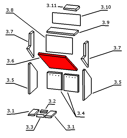 Oranier Stockholm 6 vlamplaat onder B Oranier Stockholm 6 vlamplaat onder B