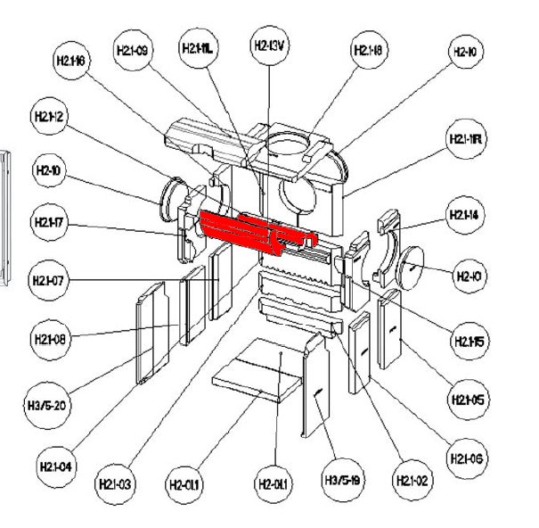 Leda Brinell H3 déflecteur kit A Leda Brinell H3 déflecteur kit A
