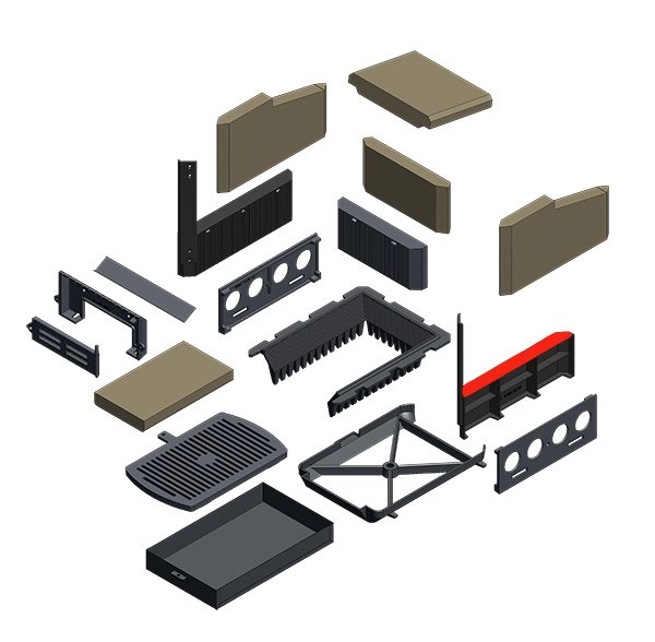Olsberg Format 9 Düsenstein rechts Brennraumplatte Olsberg Format 9 Düsenstein rechts Brennraumplatte