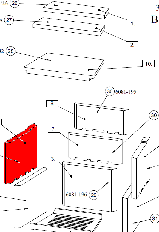 Fireplace Barcelona sidesten venstre oven