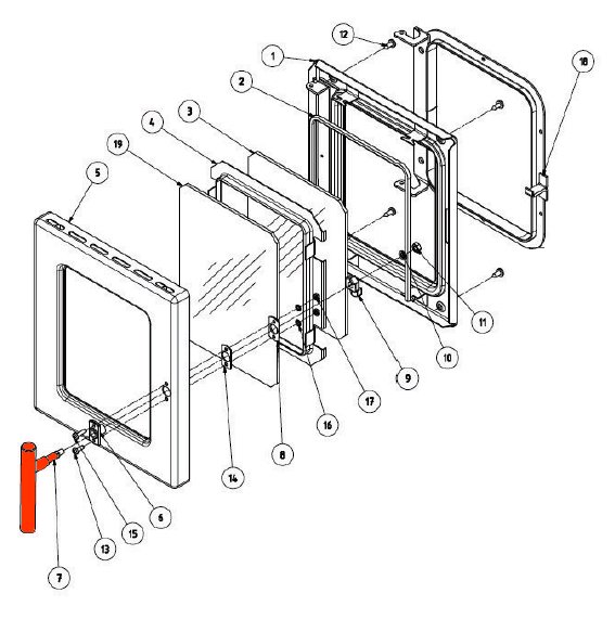 Wamsler K176F/A-70 impugnatura sportello