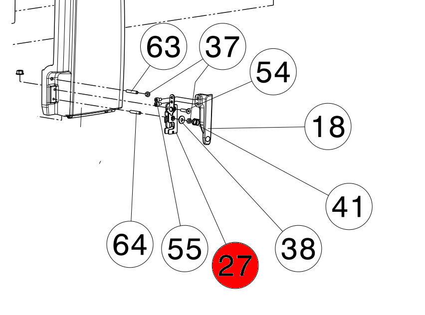 Dovre Sense 100 blokada drzwi komory paleniskowej Dovre Sense 100 blokada drzwi komory paleniskowej
