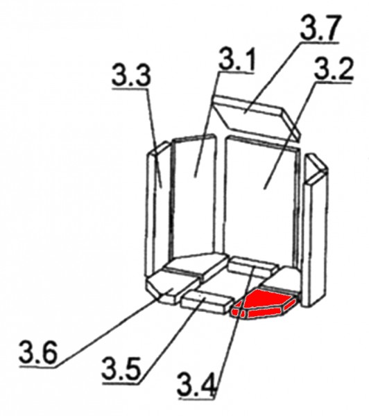 Oranier Kiruna 8 Bodemsteen rechts voorkant A Oranier Kiruna 8 Bodemsteen rechts voorkant A