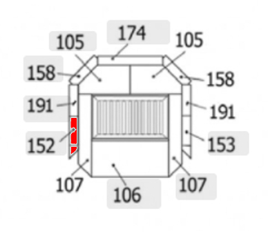 Haas+Sohn Siena 277.17 Seitenstein links vorne Feuerraumstein Haas+Sohn Siena 277.17 Seitenstein links vorne Feuerraumstein