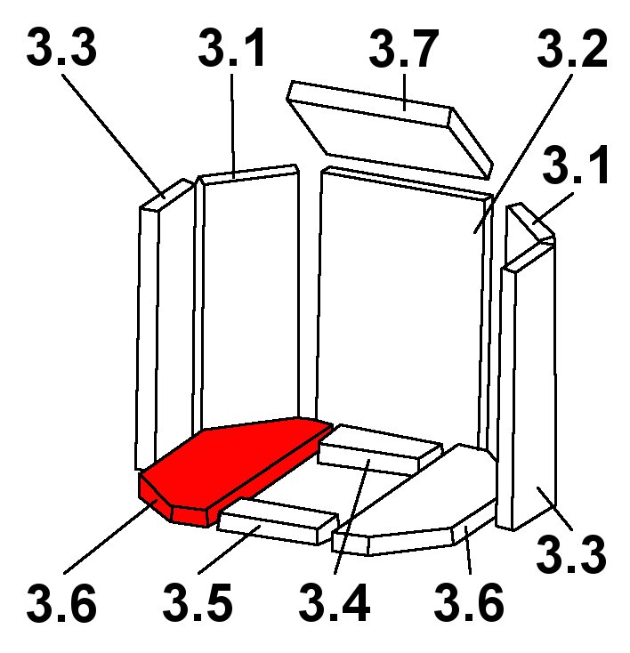 Oranier Tampere 8 Bodenstein links A Vermiculitestein Oranier Tampere 8 Bodenstein links A Vermiculitestein
