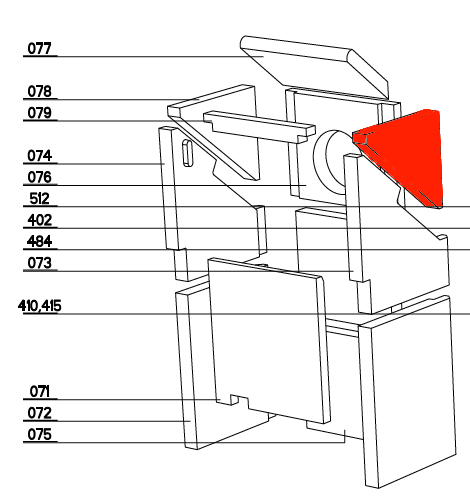 Thorma Kerpen Seitenstein rechts oben Feuerraumstein Thorma Kerpen Seitenstein rechts oben Feuerraumstein